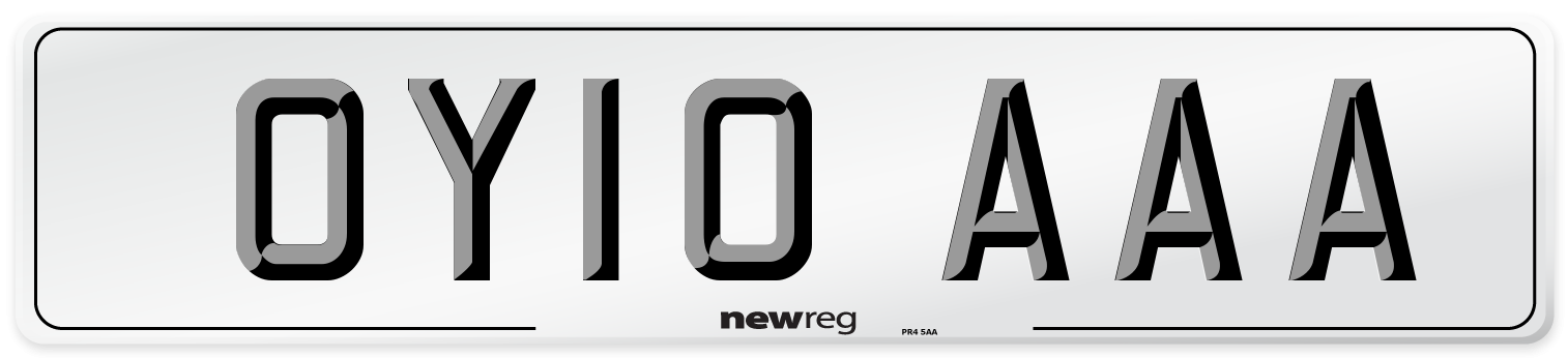 OY10 AAA Number Plate from New Reg